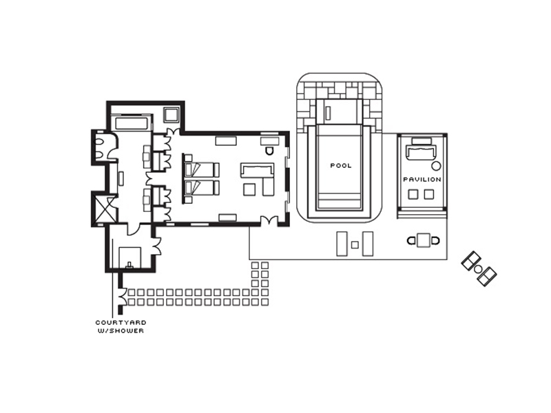 Beach Bungalow with Pool-plan