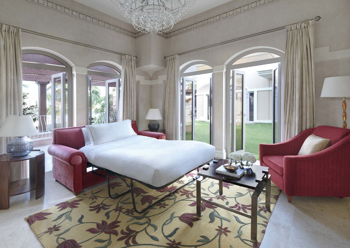 Garden Suite-House Living Room with Sofa Bed, The Ritz-Carlton Abu Dhabi, Grand Canal