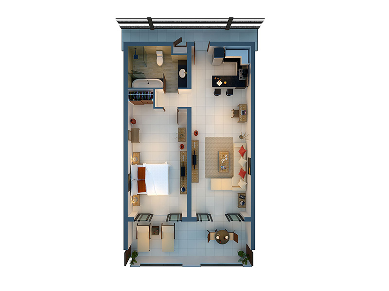 One Bedroom Superior Suite-plan