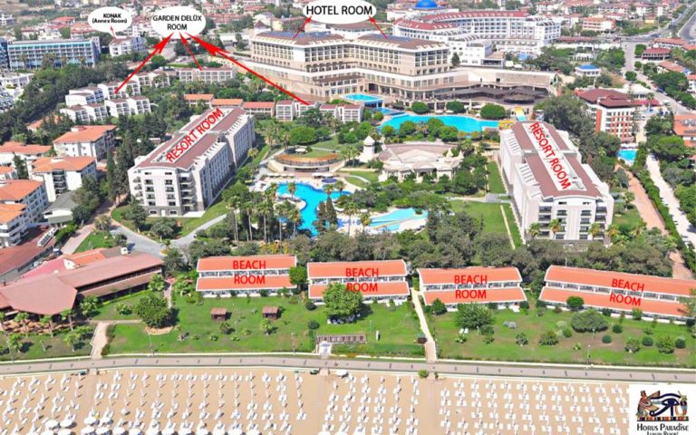 Horus paradise luxury resort 5 карта отеля