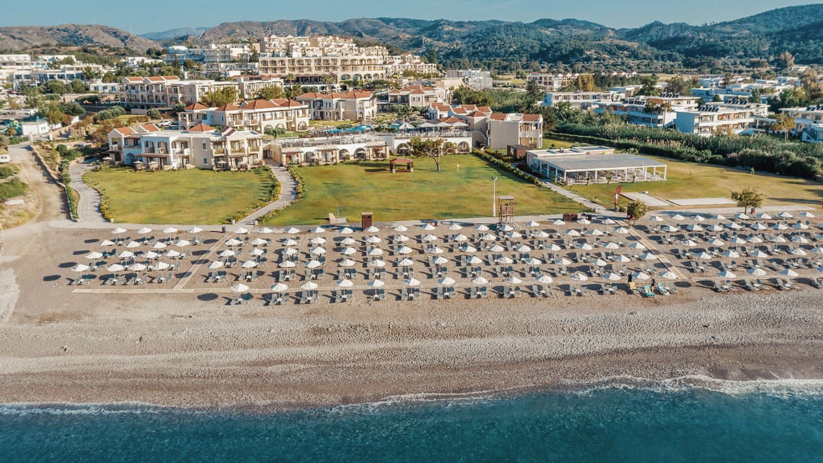 Complex overview and beach 3 - lindos imperial